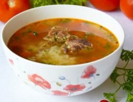 сытный суп с мясом