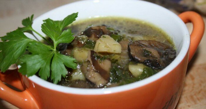 ароматный грибной суп