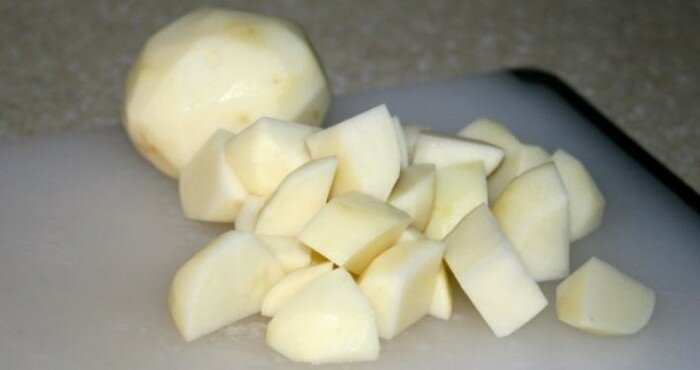 нарезка картофеля кубиками
