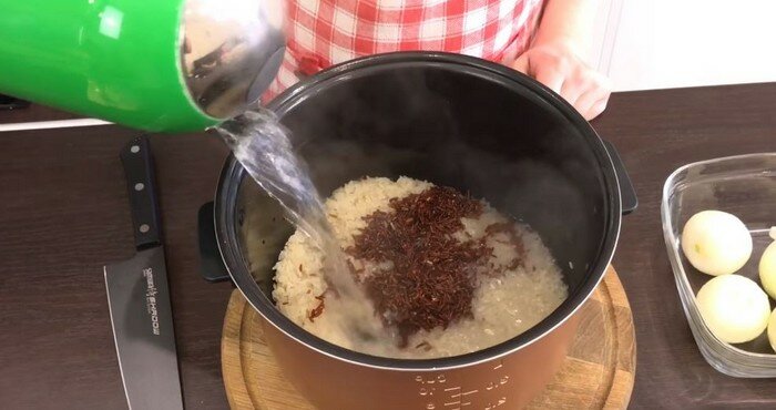 заливка риса кипятком